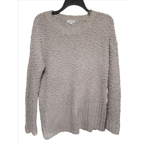 Mittoshop Women’s S/M Beige Popcorn Knit Sweater Soft Textured Long Sleeve Top - Picture 1 of 7